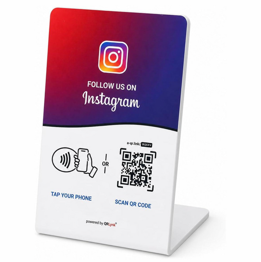 Instagram NFC + QR Display Stand