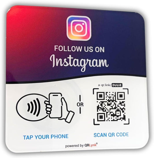 Instagram NFC + QR Display Plate