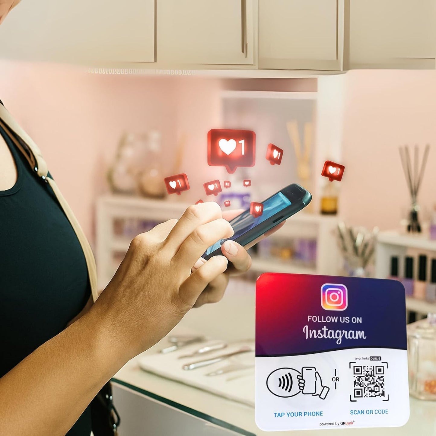 Instagram NFC + QR Display Plate