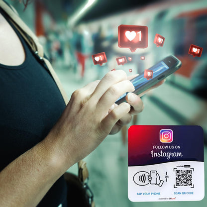 Instagram NFC + QR Display Plate