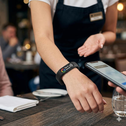 NFC + QR Google Review Wristband - Black